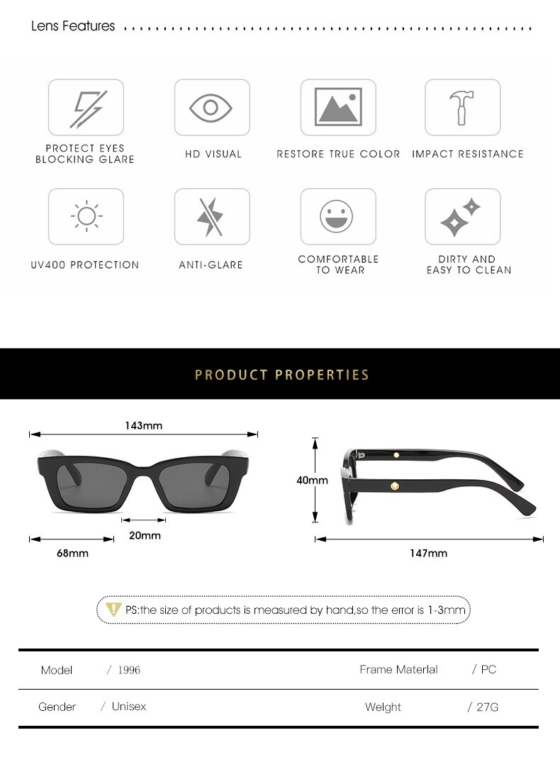 Women's Rectangle Vintage Sunglasses Women's Rectangle Vintage Sunglasses